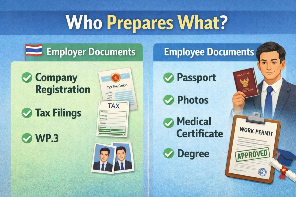 Who prepares what Employer vs. employee documents
