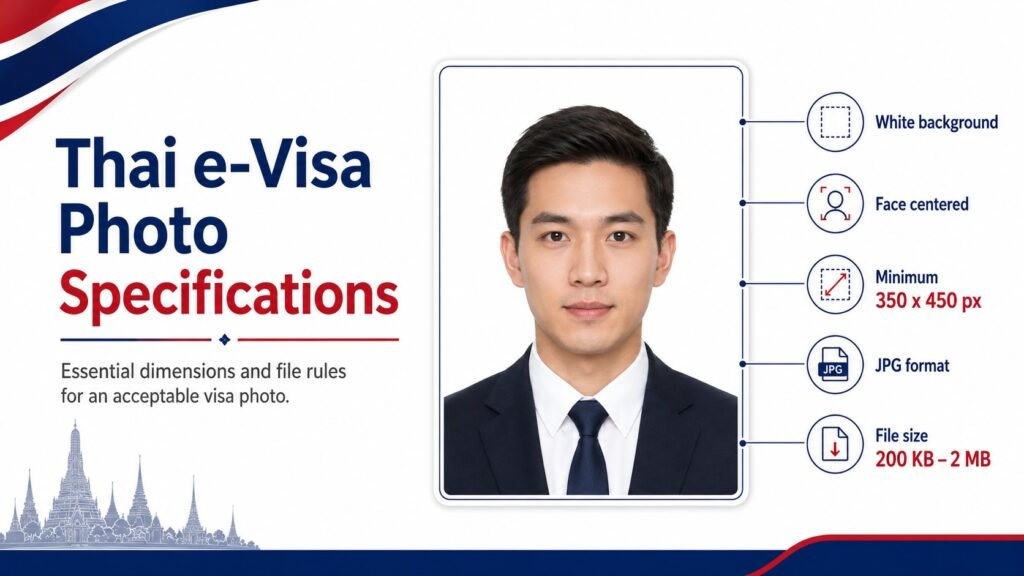 Thai e-visa photo specifications guide