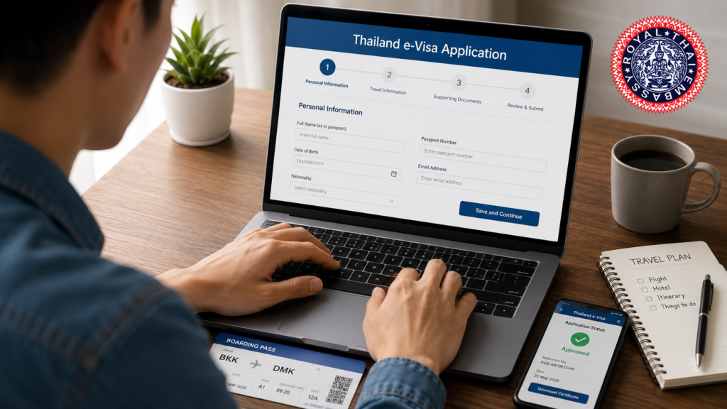 Filling out Thailand e-Visa application