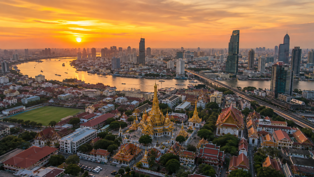 Golden Temple City at Sunset