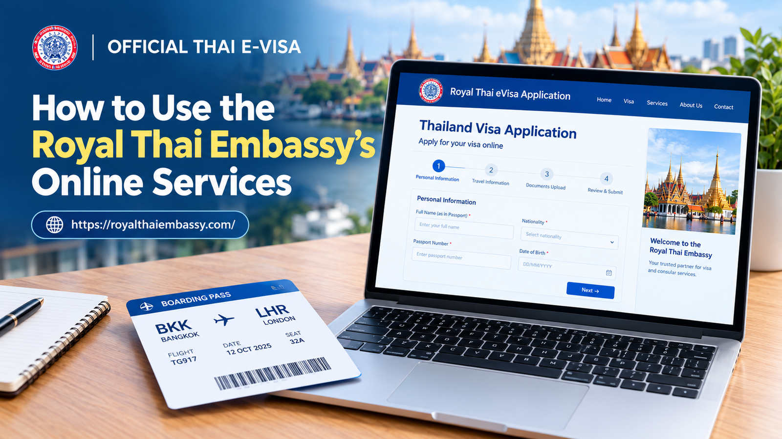 How to Use the Royal Thai Embassy's Online Services